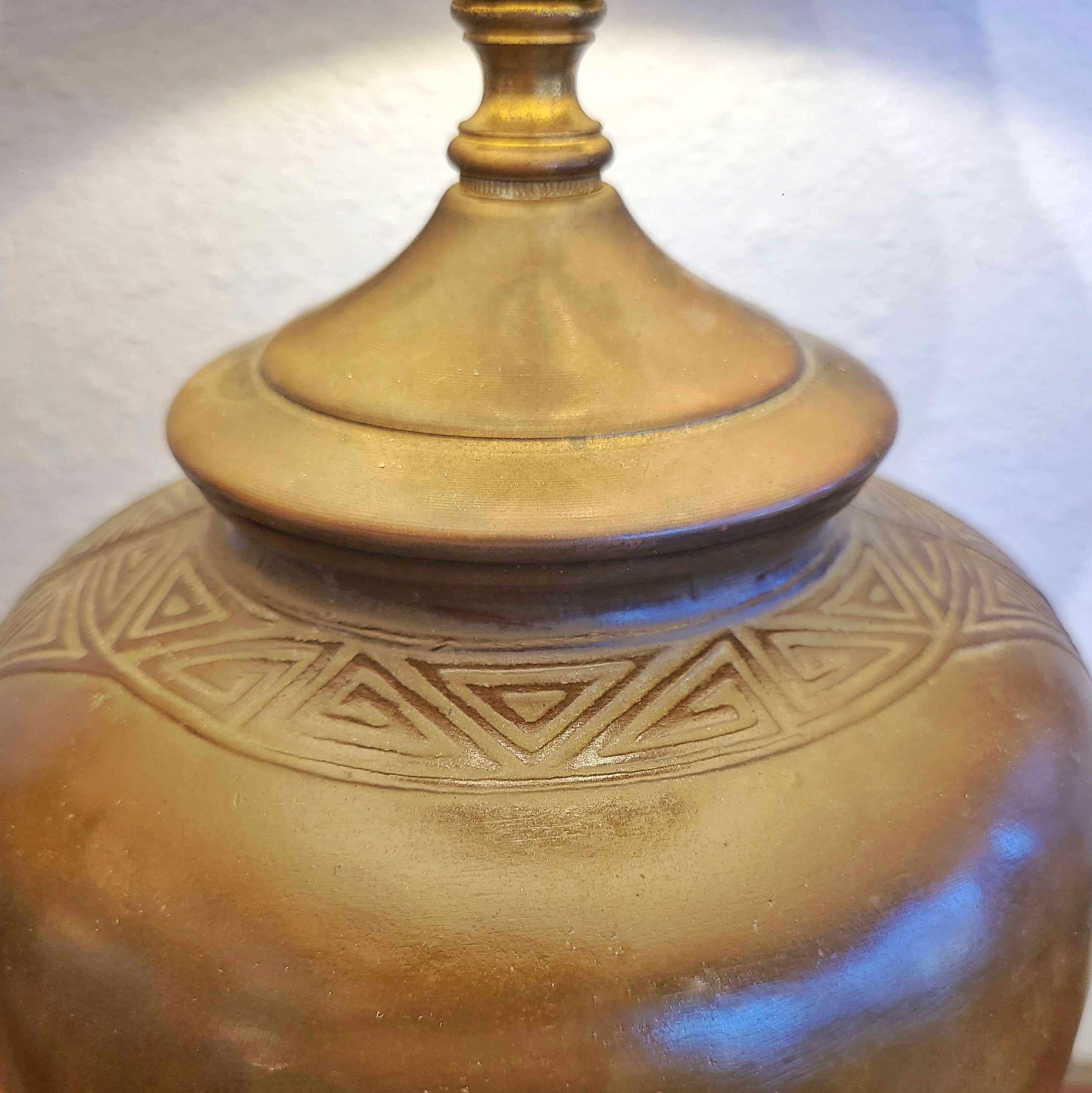 MEIJI PERIOD BRONZE BAS-RELIEF VASE TURNED LAMP