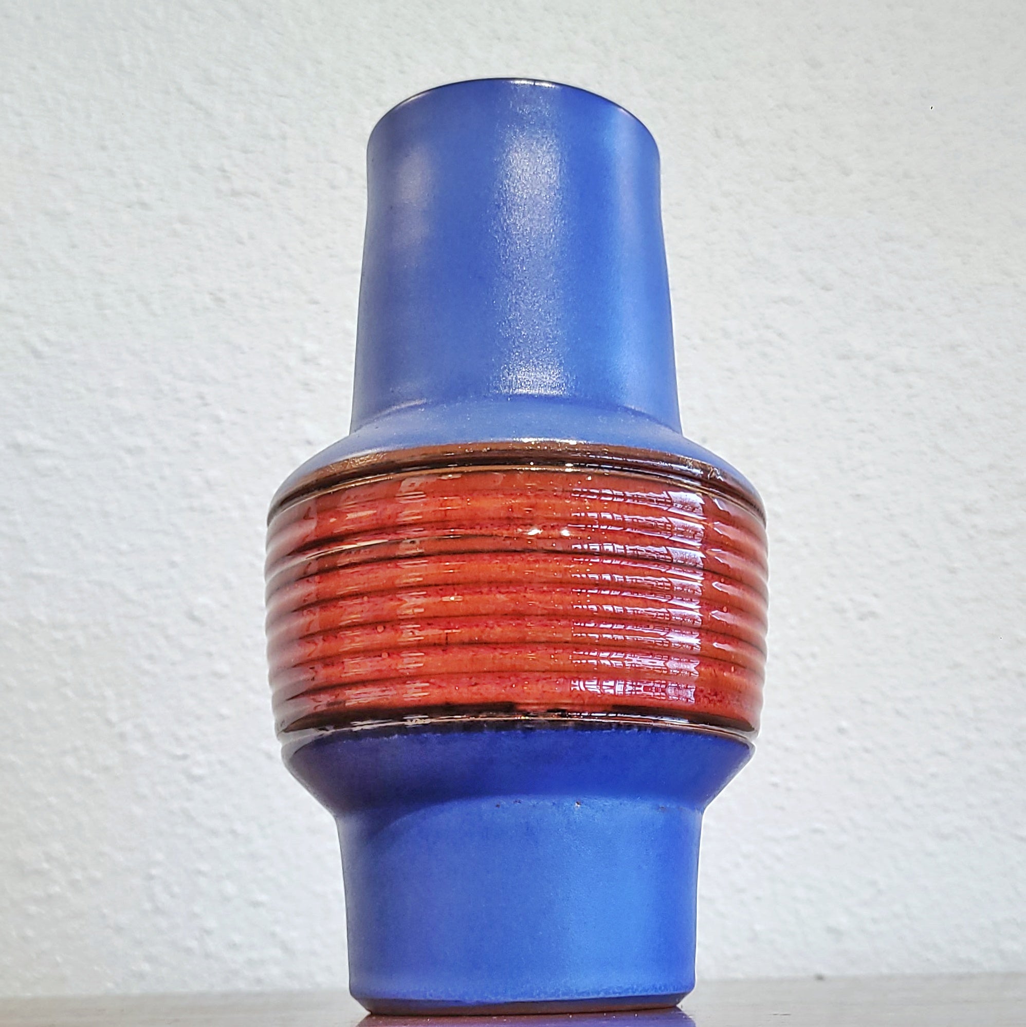 RARE ECKHARDT & ENGLER RED AND BLUE VASE Nr. 78/20