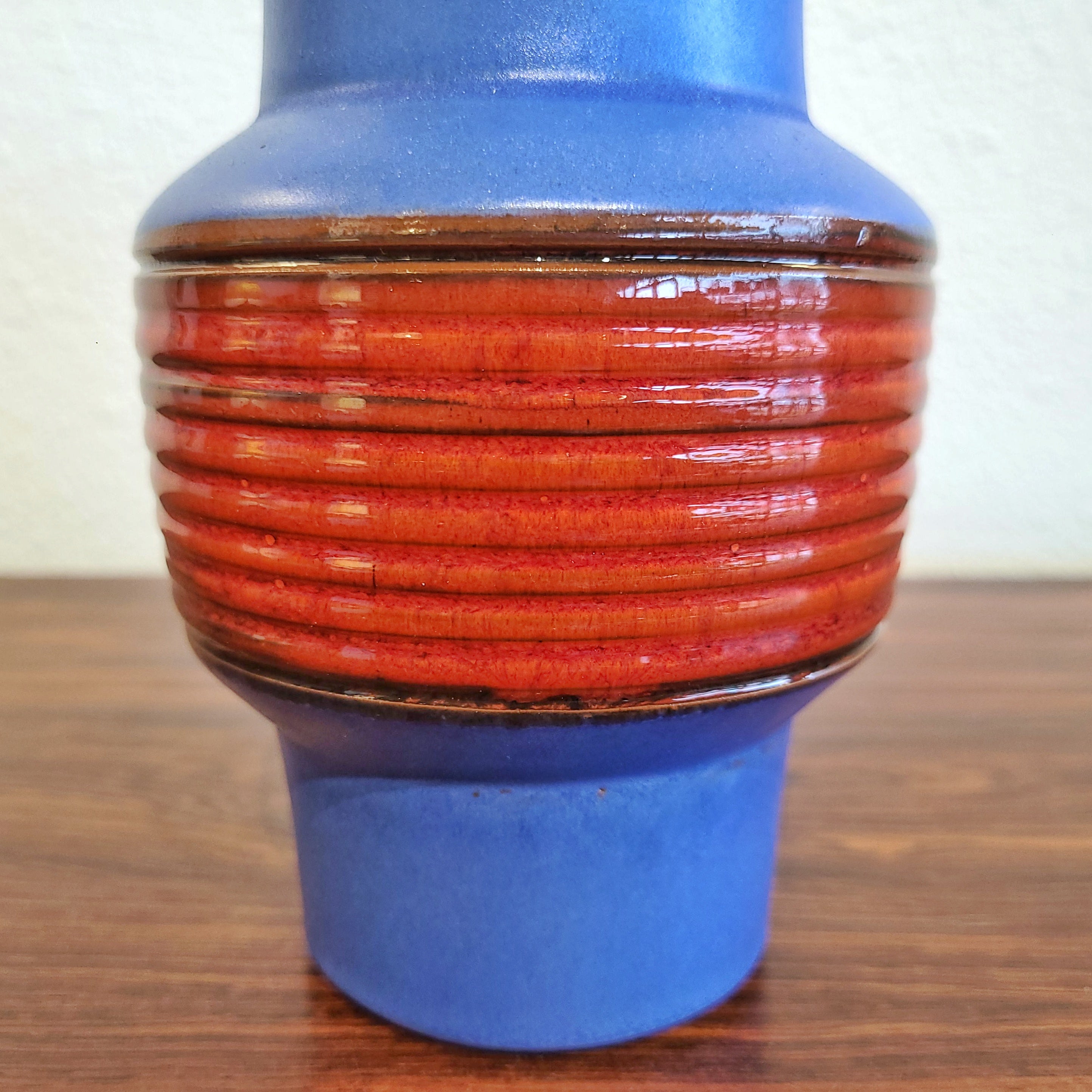 RARE ECKHARDT & ENGLER RED AND BLUE VASE Nr. 78/20