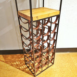 ARTHUR UMANOFF IRON AND LEATHER WINE RACK FOR SHAVER HOWARD