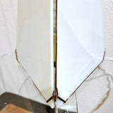 TRIANGULAR TRANSLUCENT MILK GLASS LAMP
