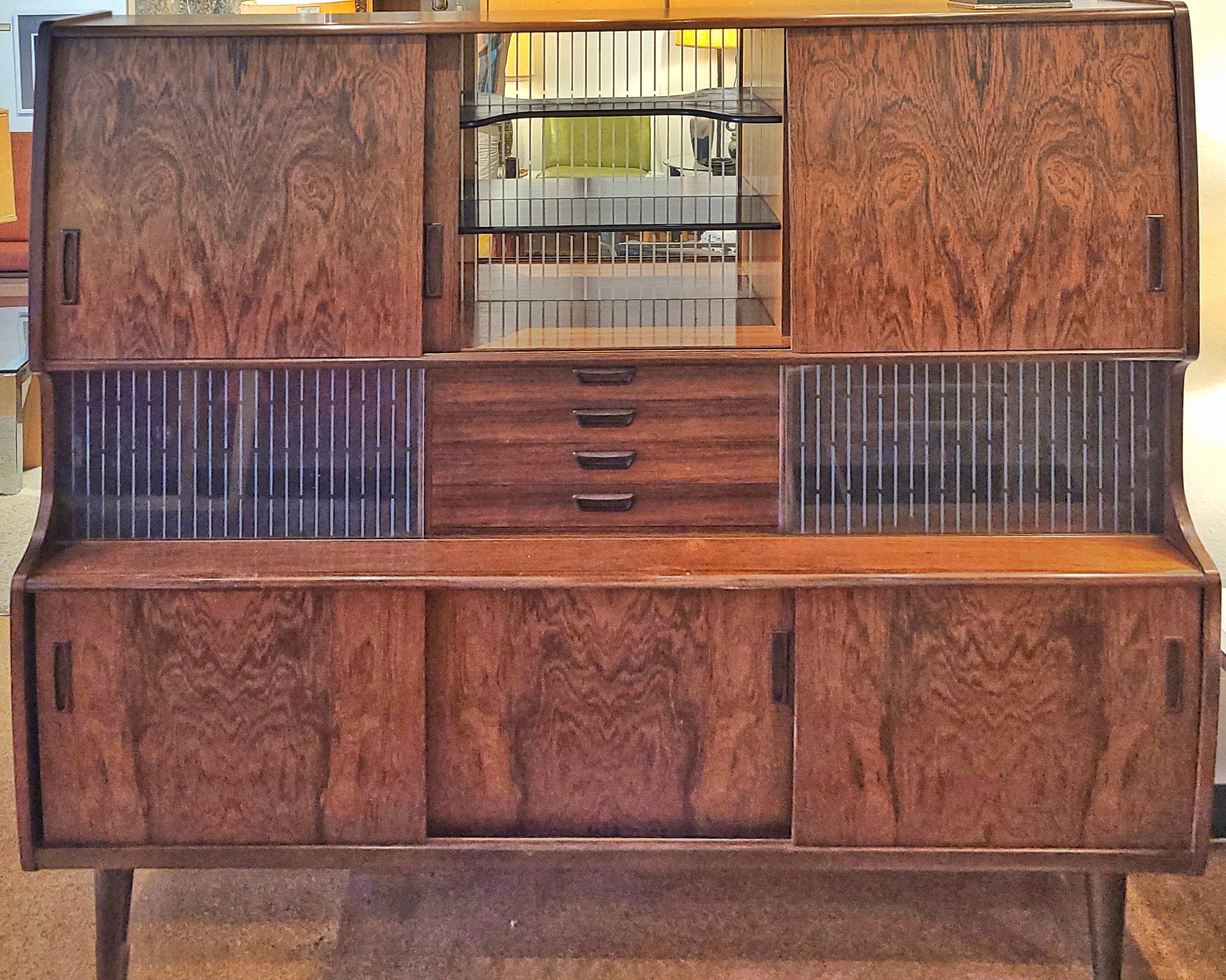 DANISH MODERN ROSEWOOD COCKTAIL CABINET/SIDEBOARD BY POUL JESSEN