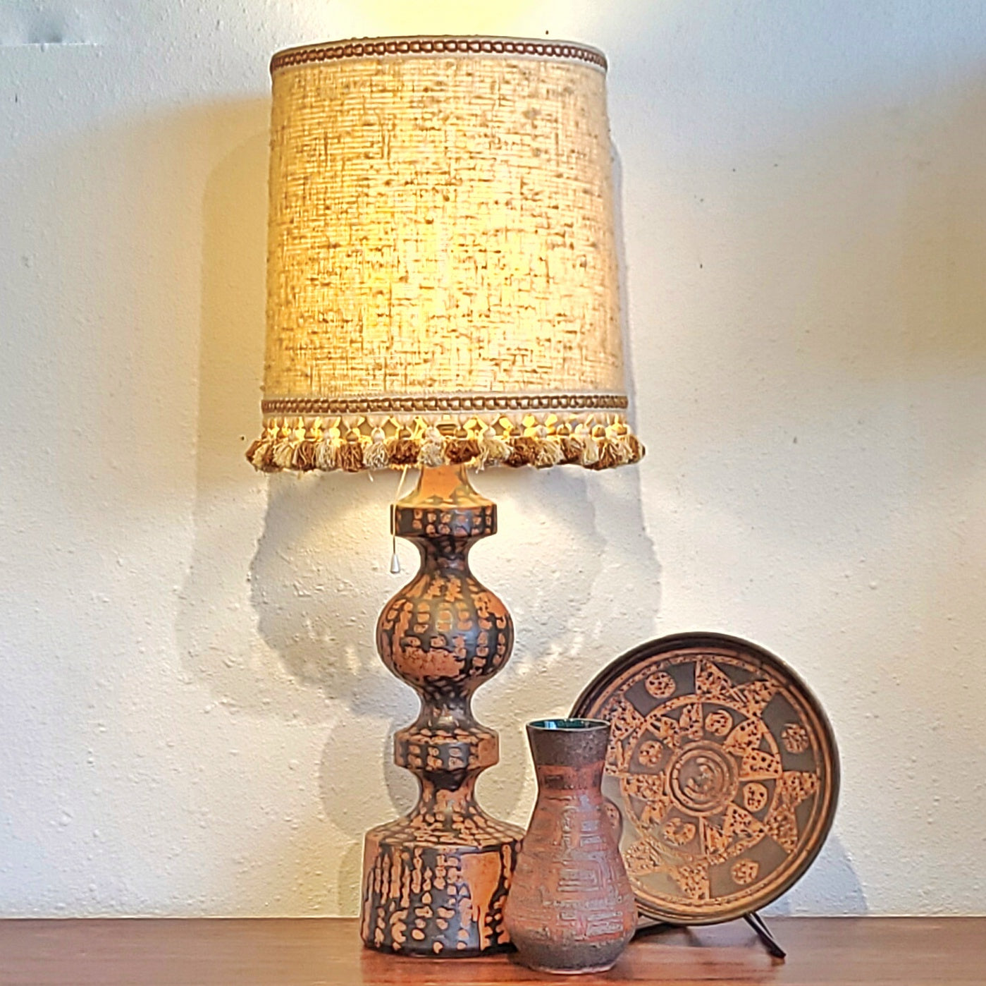 CARSTENS TÖNNIESHOF "ANKARA" DECOR TABLE LAMP WITH VINTAGE SHADE