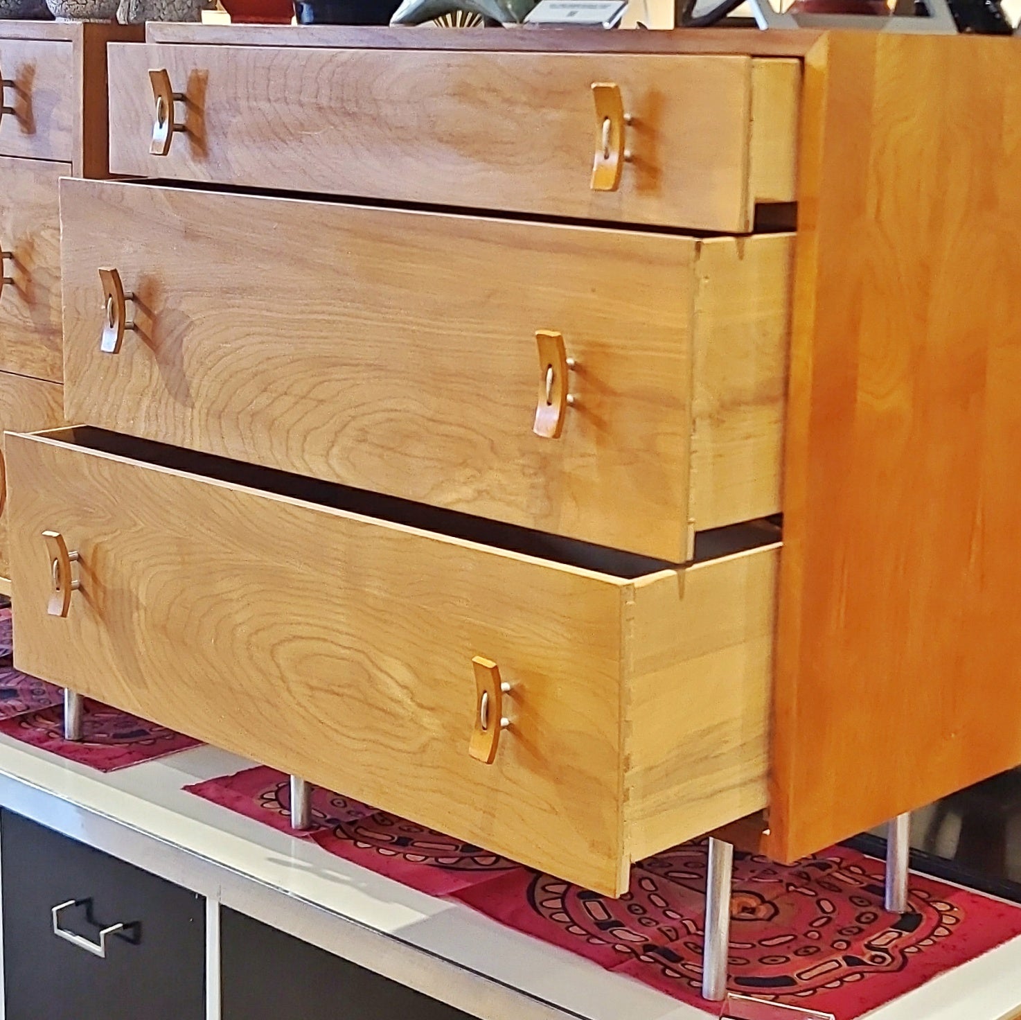 EARLY THREE-DRAWER DRESSER BY STANLEY YOUNG FOR GLENN OF CALIFORNIA