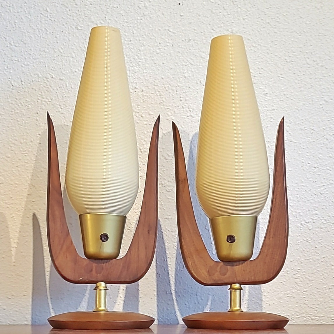 RARE PAIR OF HEIFETZ ROTAFLEX BEDSIDE LAMPS (1950s)