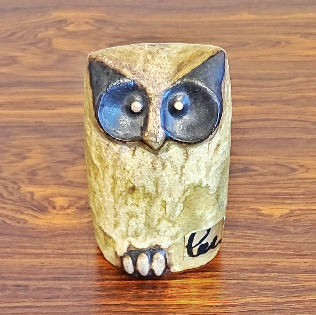 HELMUT SCHÄFFENACKER STUDIO POTTERY OWL/PAPERWEIGHT