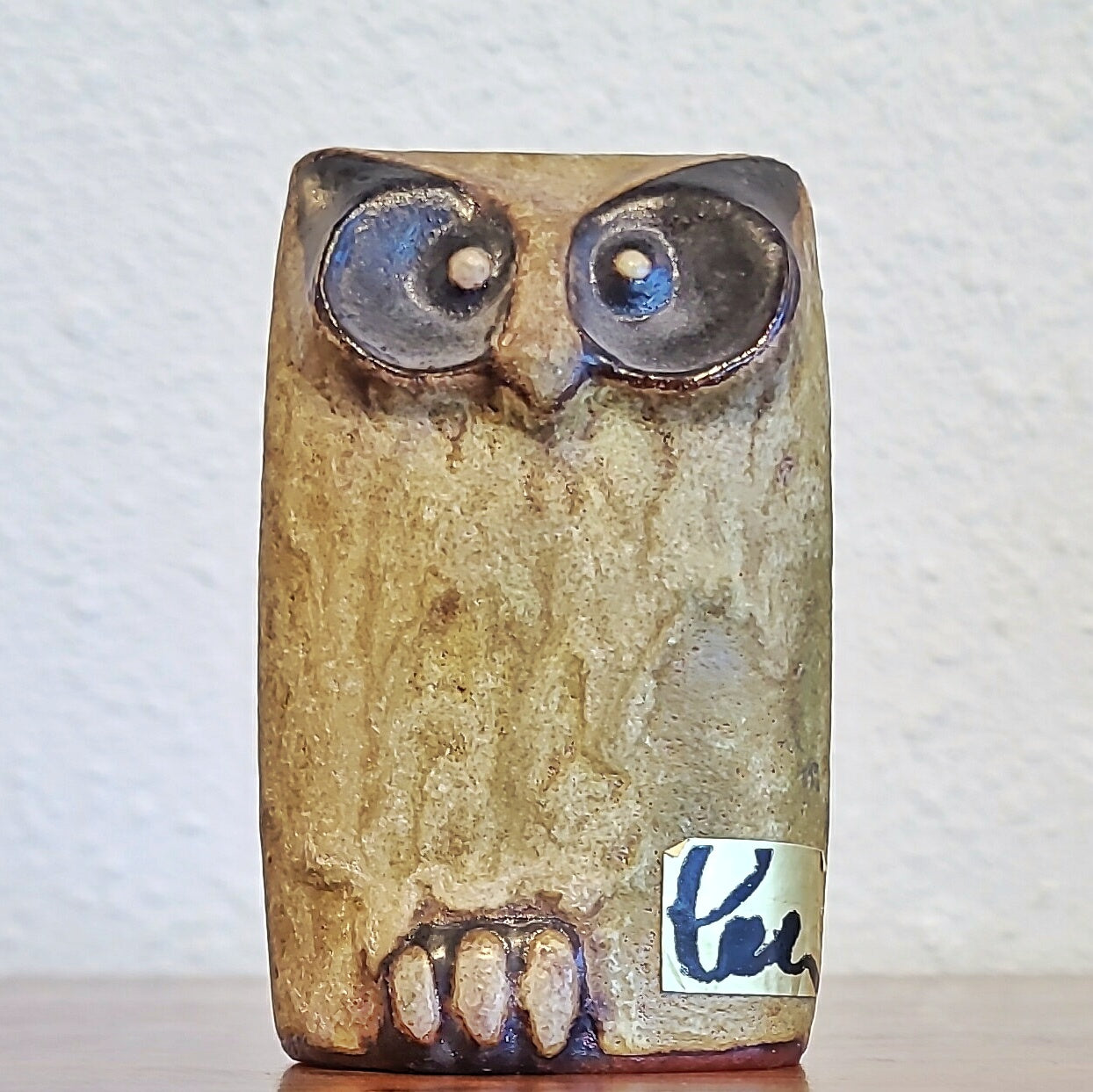 HELMUT SCHÄFFENACKER STUDIO POTTERY OWL/PAPERWEIGHT