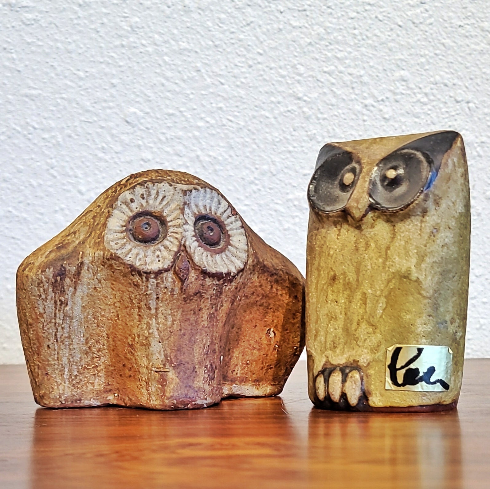 HELMUT SCHÄFFENACKER STUDIO POTTERY OWL/PAPERWEIGHT