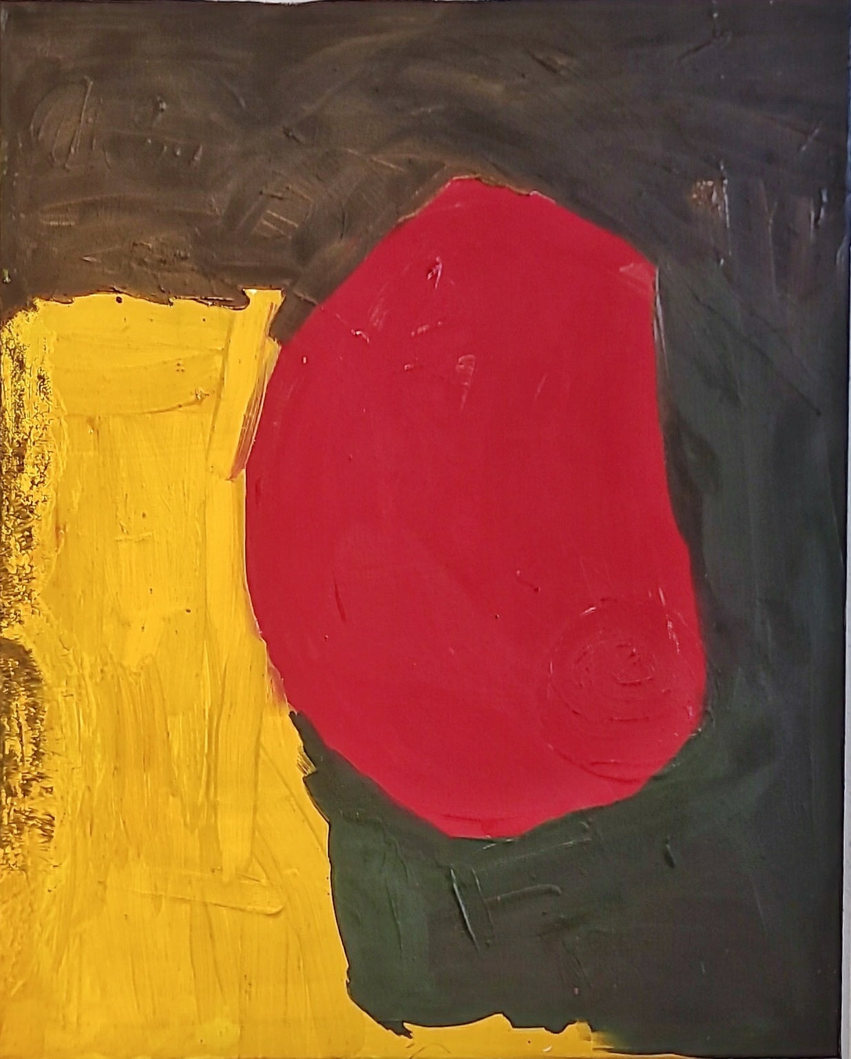 MINIMALIST COMPOSITION - ACRYLIC ON CANVAS SIGNED ELISABETH HASLBERGER (1970s)