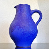 1960s HARTWIG HEYNE STUDIO POTTERY “KLEIN” BLUE PITCHER VASE