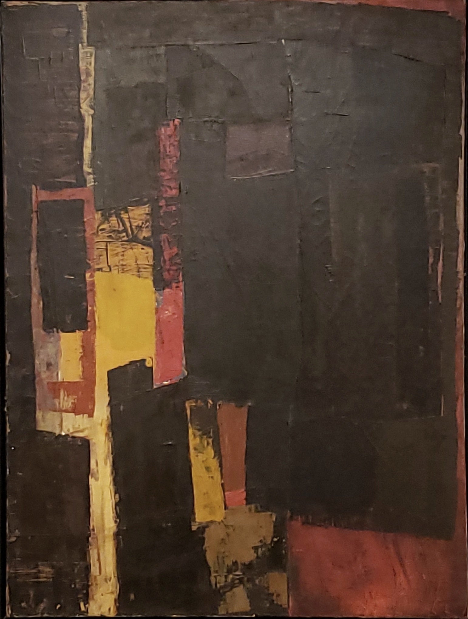 UNTITLED ABSTRACT - OIL ON CANVAS BY BOB RANKIN (1970s)