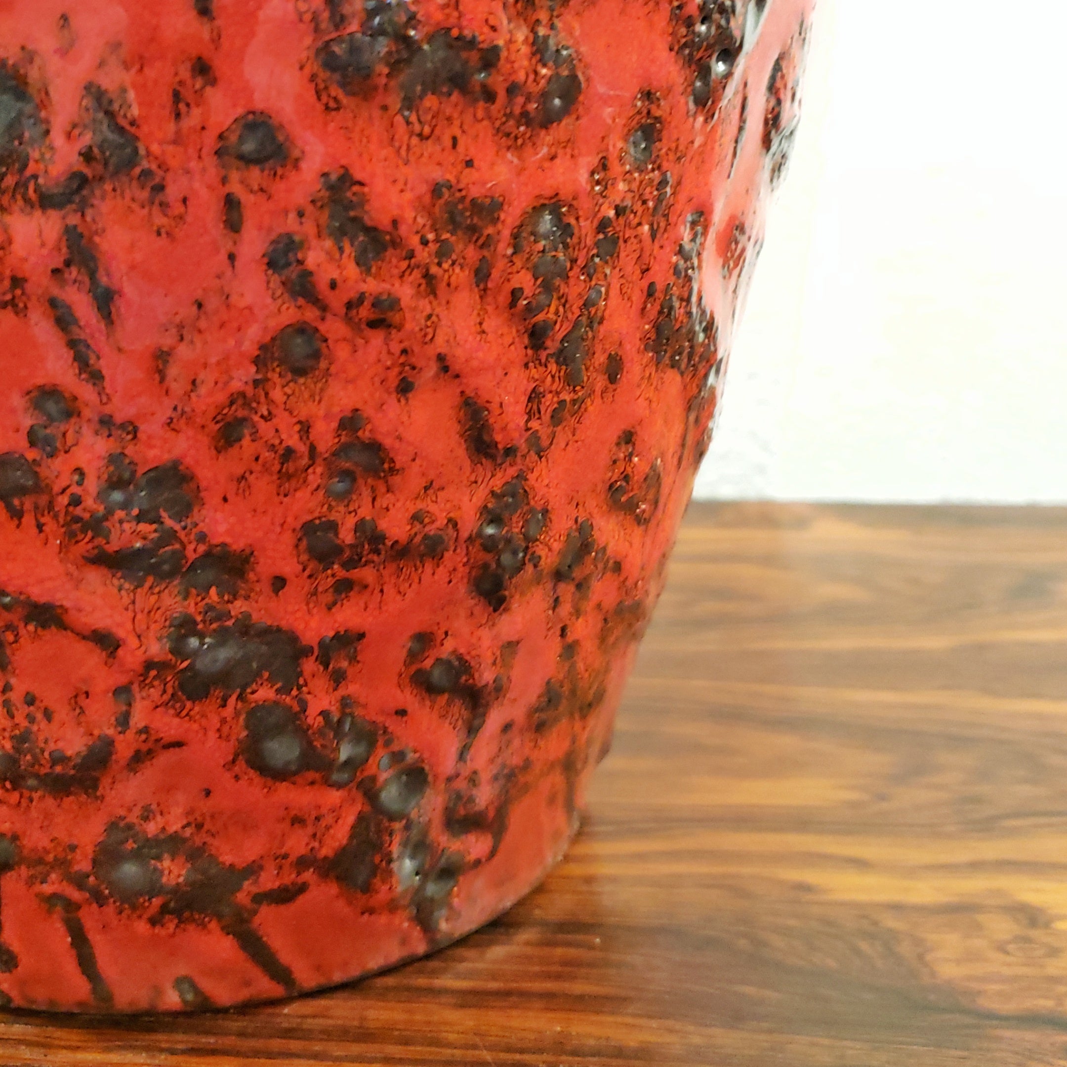 SCHEURICH KERAMIK SELENIUM RED FAT-LAVA FLOOR VASE Nr. 540/48