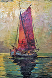 "RED SAILS" OIL ON CANVAS