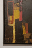UNTITLED ABSTRACT - OIL ON CANVAS BY BOB RANKIN (1970s)