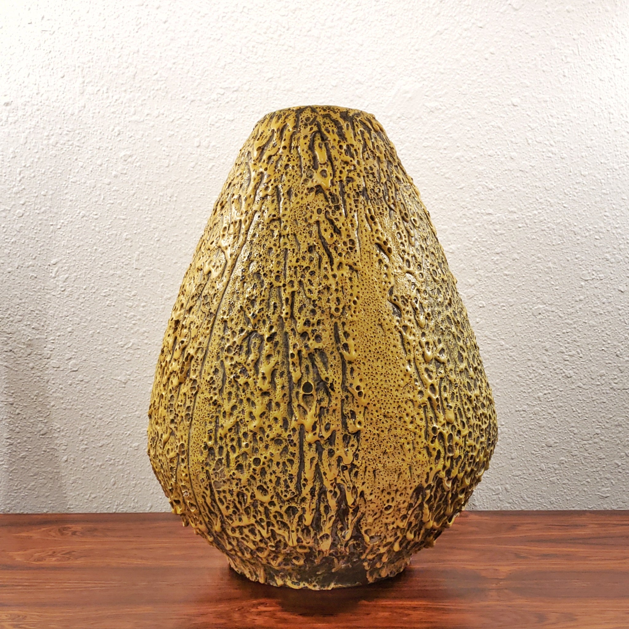 GIANT FAT-LAVA STUDIO FLOOR VASE WITH STAND