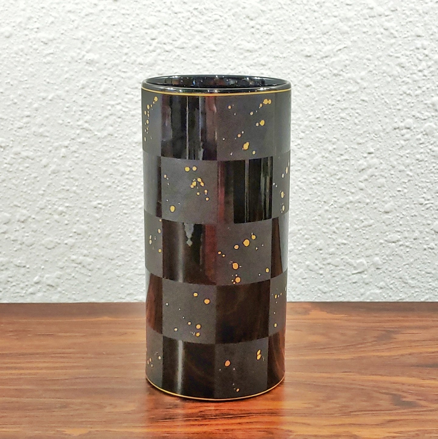 1990s FROGEN YANG AND ELSA FISCHER-TREYDEN ‘CARRÉ D'OR’ PORCELAIN VASE FOR ROSENTHAL