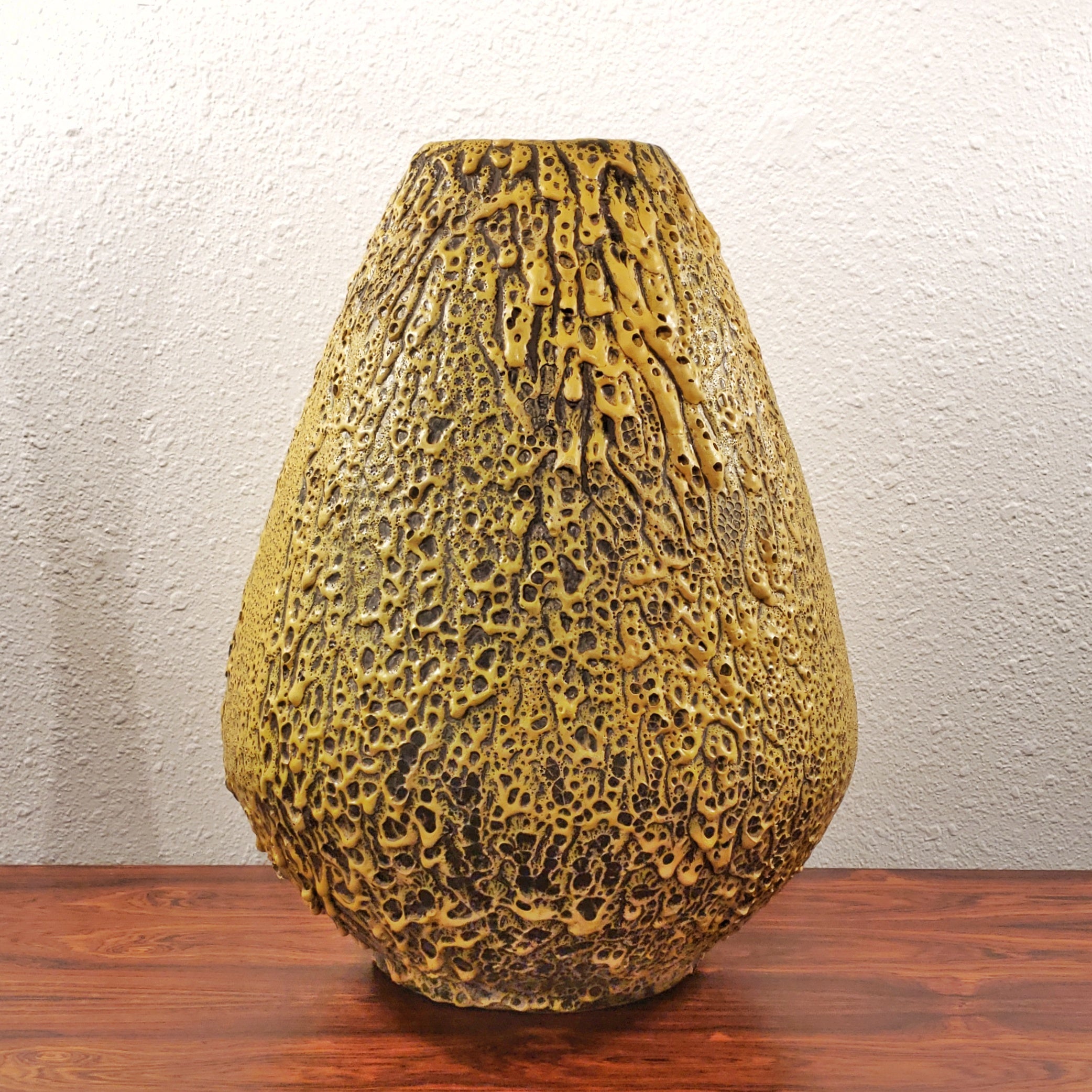 GIANT FAT-LAVA STUDIO FLOOR VASE WITH STAND