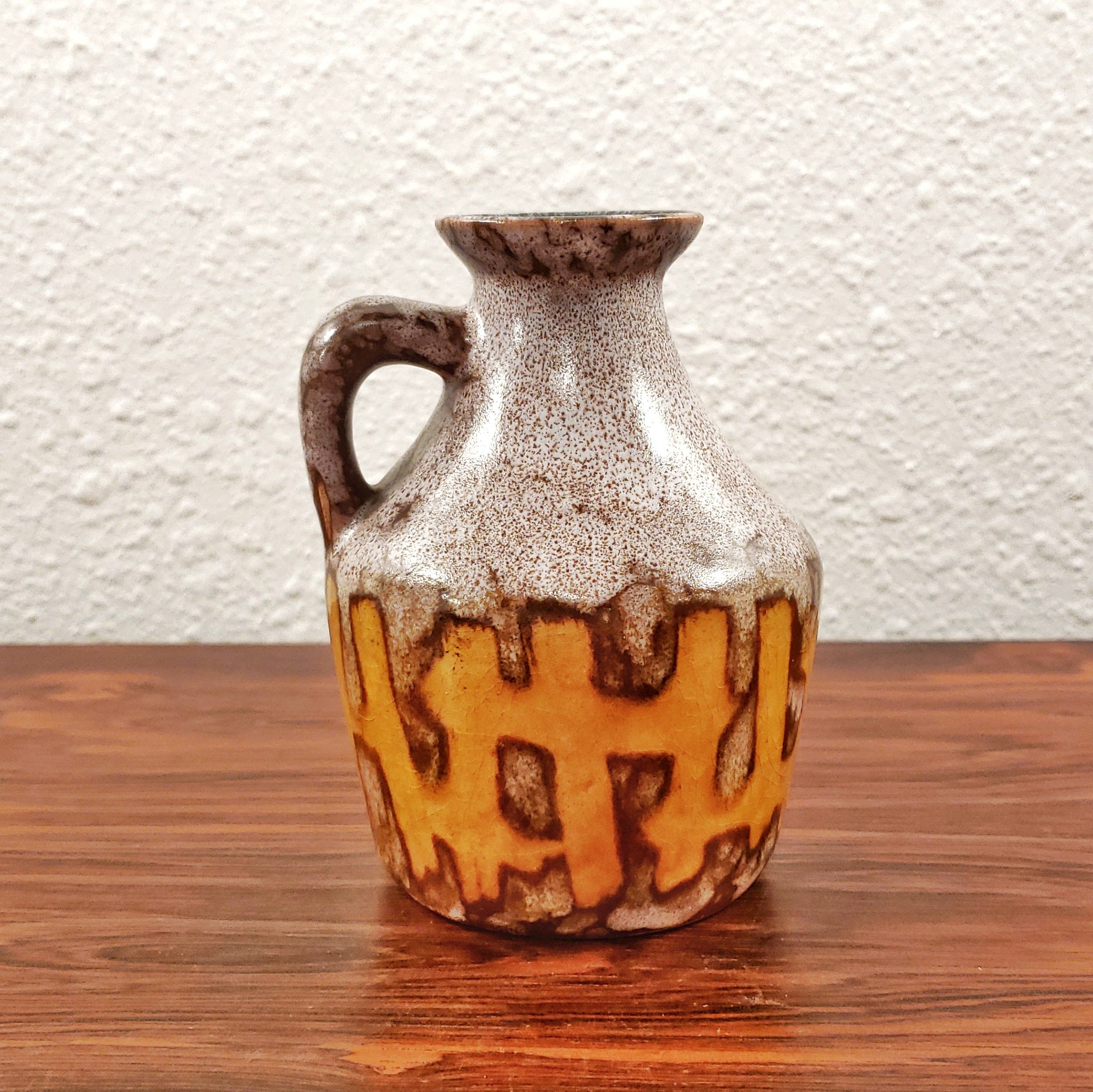 1950s STREHLA KERAMIK PITCHER VASE Nr. 999 (12 cm)