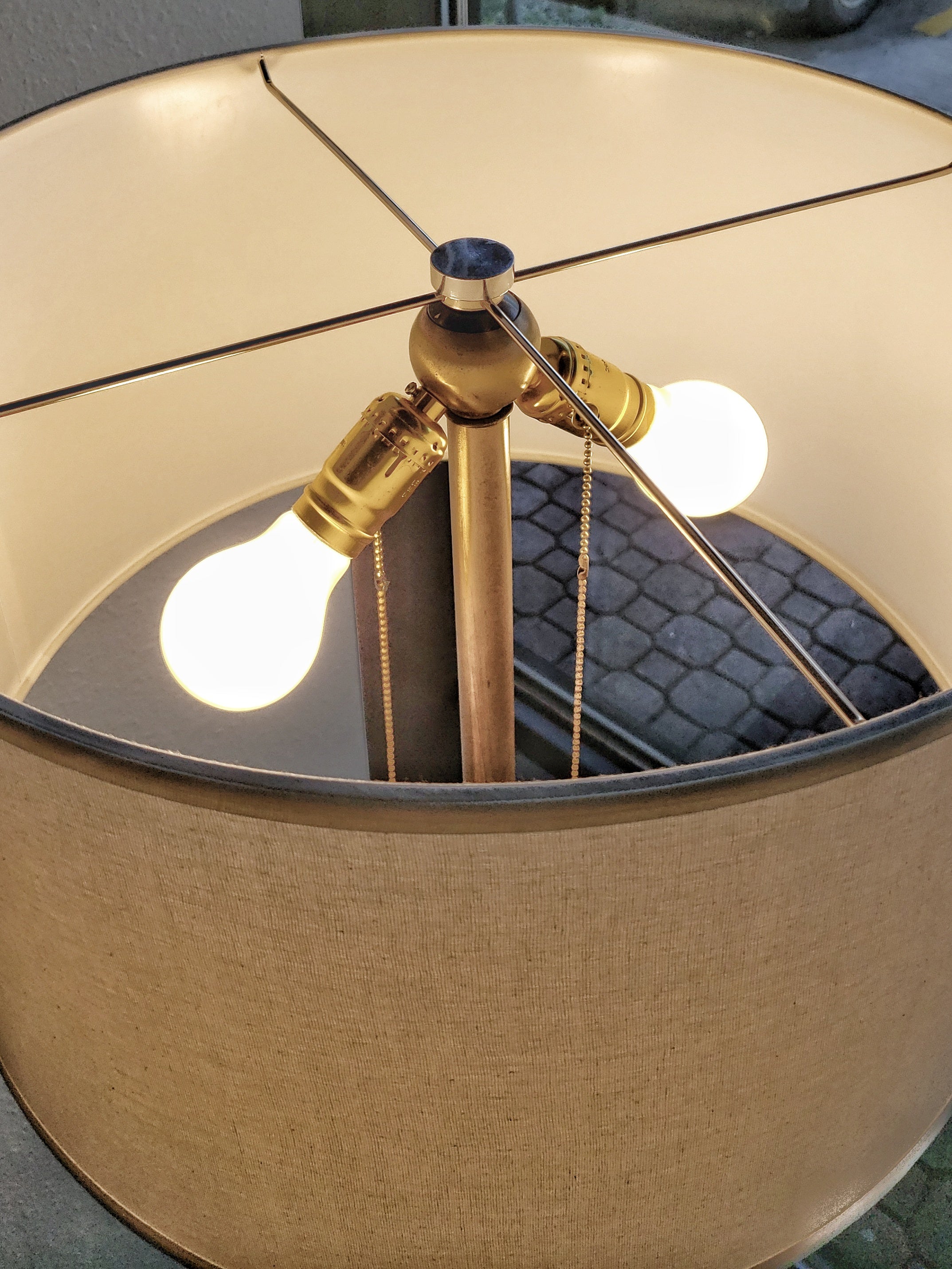 CORK & WALNUT FLOOR LAMP